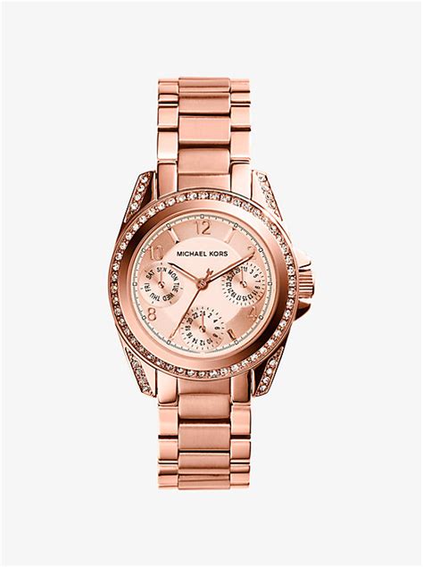 michael kors mini blair gold tone|blair mini rose gold.